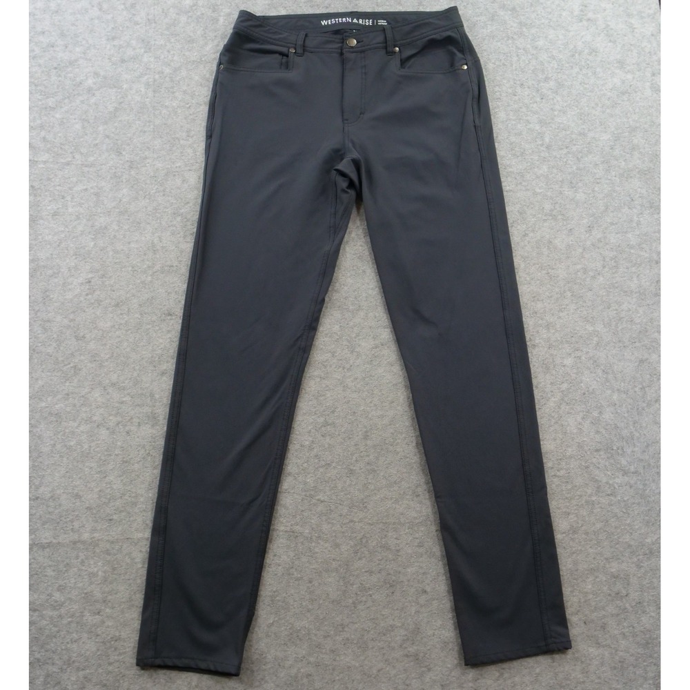 Western Rise Pants Mens 34 Gray Flat Slim Fit Technical Travel Stretch Outdoor